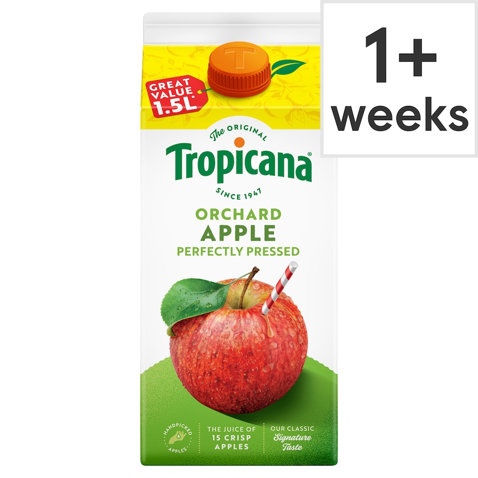 image 1 of Tropicana Pressed Apple Fruit Juice 1.5L