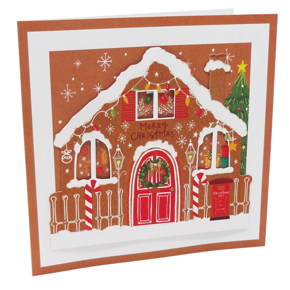T. Luxury Gingerbread House Cards 5pk