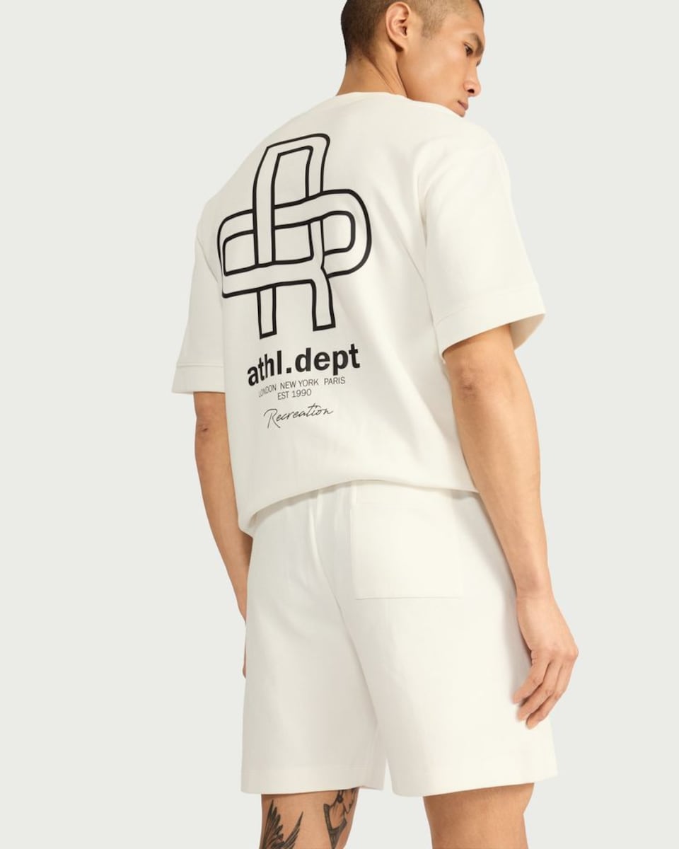 image 1 of F&F Active EVERYHOUR Cotton Rich Shorts in Cream