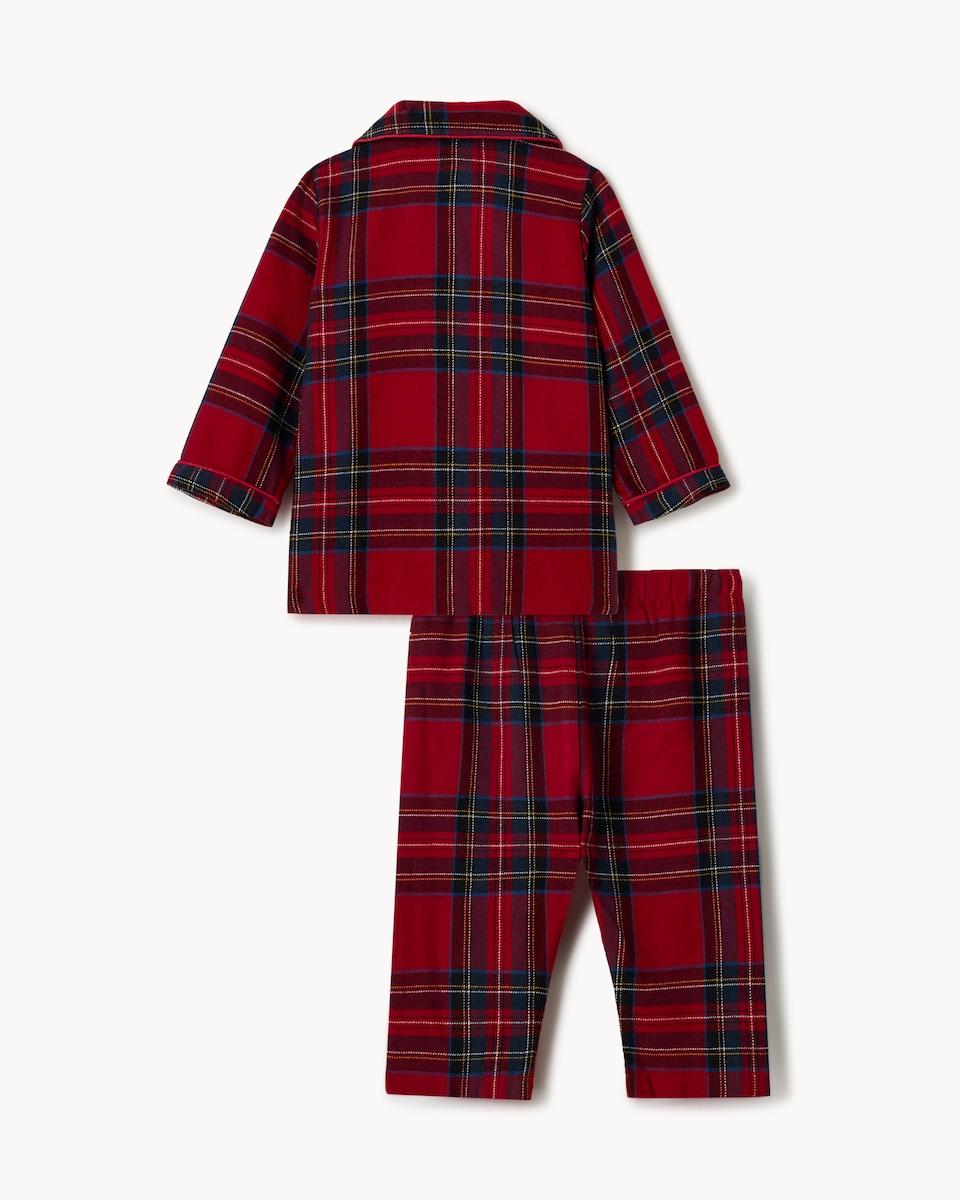 image 1 of Christmas Baby Cotton Rich Checked Revere Matching Family Pyjama Set in Red
