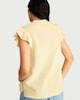 image 3 of F&F Pure Cotton Double Cloth Ruffle Sleeved Blouse in Yellow