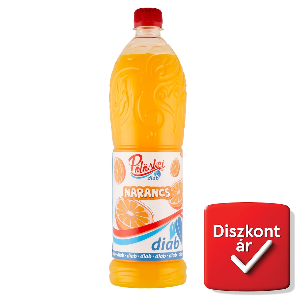 Pölöskei Diab narancs ízű szörp édesítőszerekkel 1 l