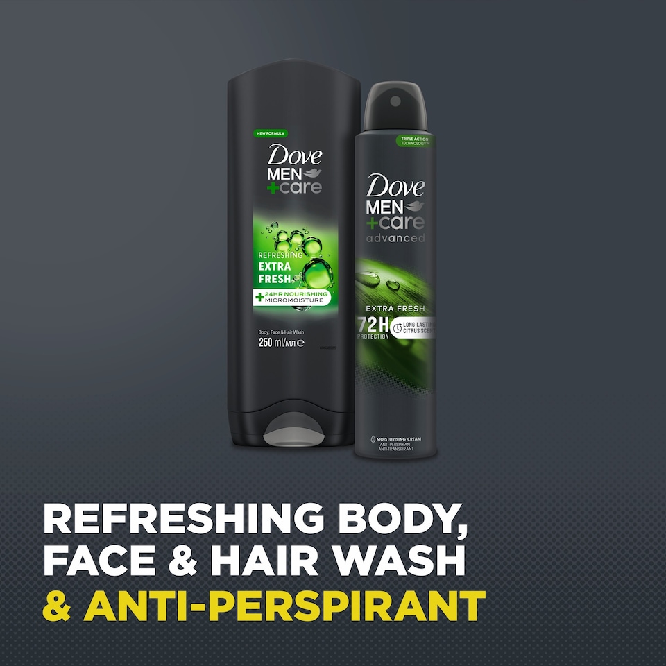 image 1 of Dove Men+Care Extra Fresh Duo with Gym Towel Gift Set