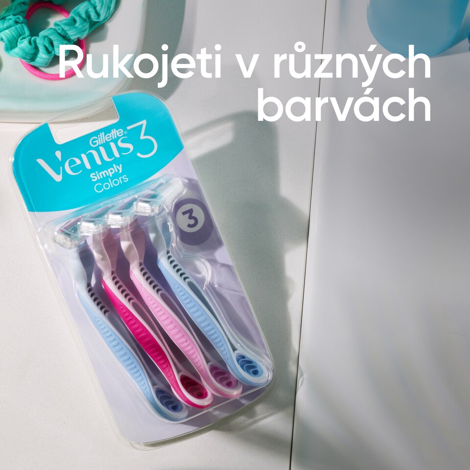Obrázek 1 pro produkt Gillette Venus 3 Colors Pohotová Holítka, Balení 6