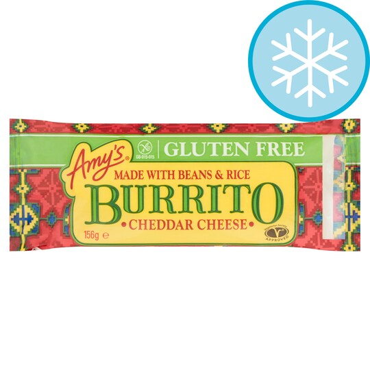 Amy's Kitchen Cheddar Rice & Bean Burrito 156G Tesco Groceries