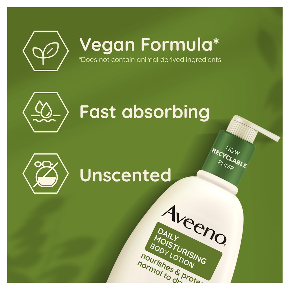 image 1 of Aveeno Daily Moisturising Body Lotion Moisturiser Sensitive Skin 500ml
