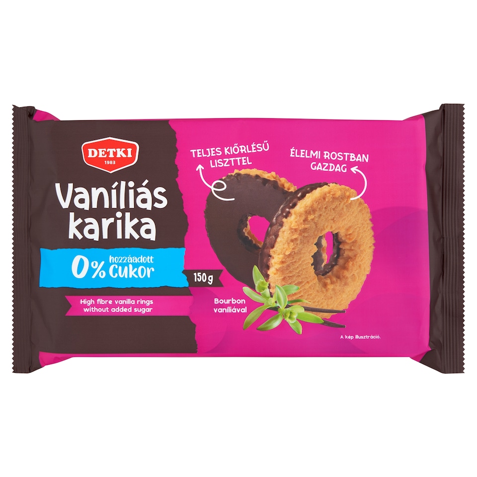 Detki vaníliás karika cukor hozzáadása nélkül, édesítőszerekkel 150 g 1. kép