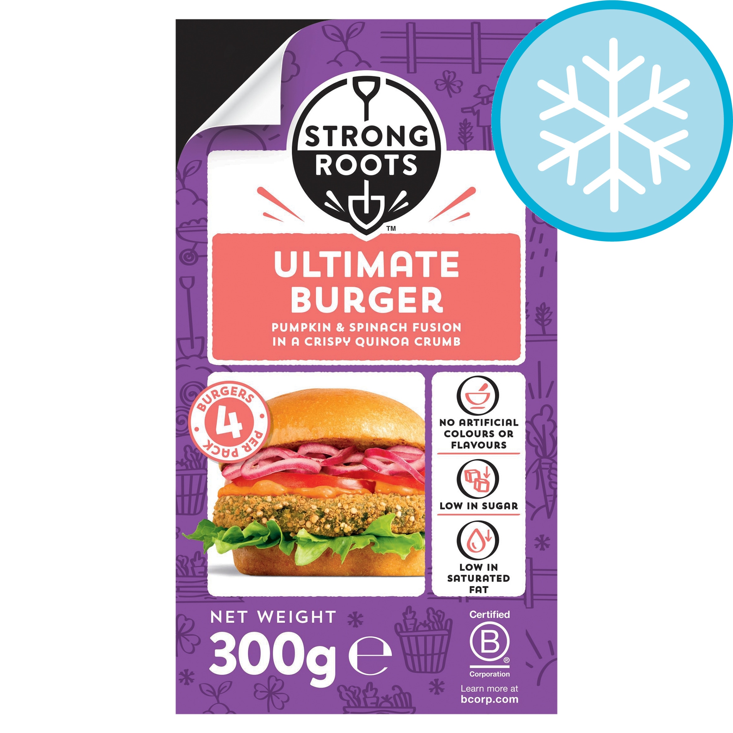 Strong Roots The Pumpkin & Spinach Burger 300G