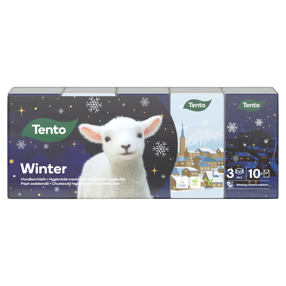 Obrázek 1 pro produkt Tento Winter hygienické kapesníky 3 vrstvy 10 x 10 ks