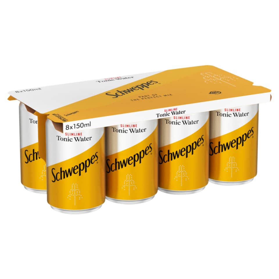 Schweppes Slimline Tonic Water 8 x 150ml