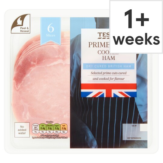 Tesco British Pork Cooked Ham 125G Tesco Groceries