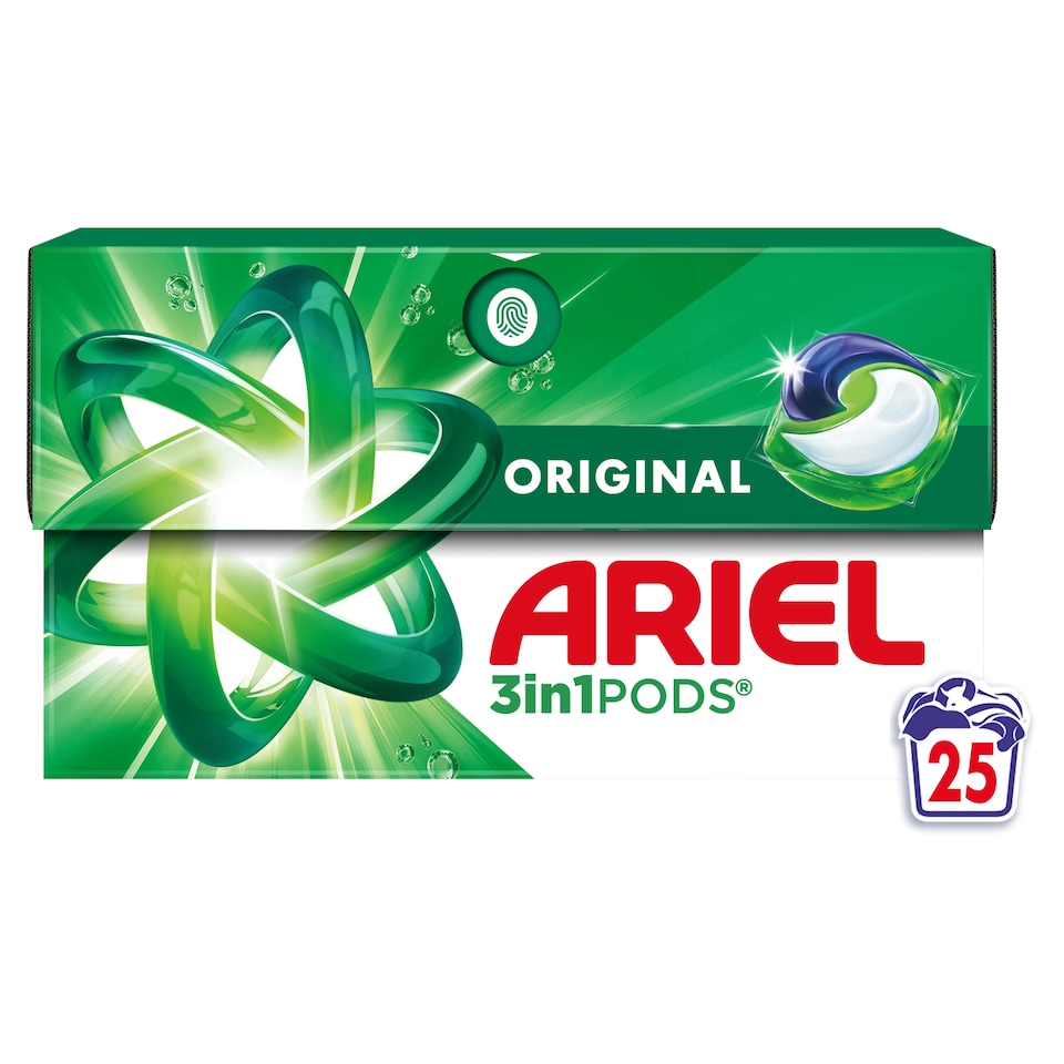 image 1 of Ariel All in 1 Washing Pods Original 25 Washes 477.5g