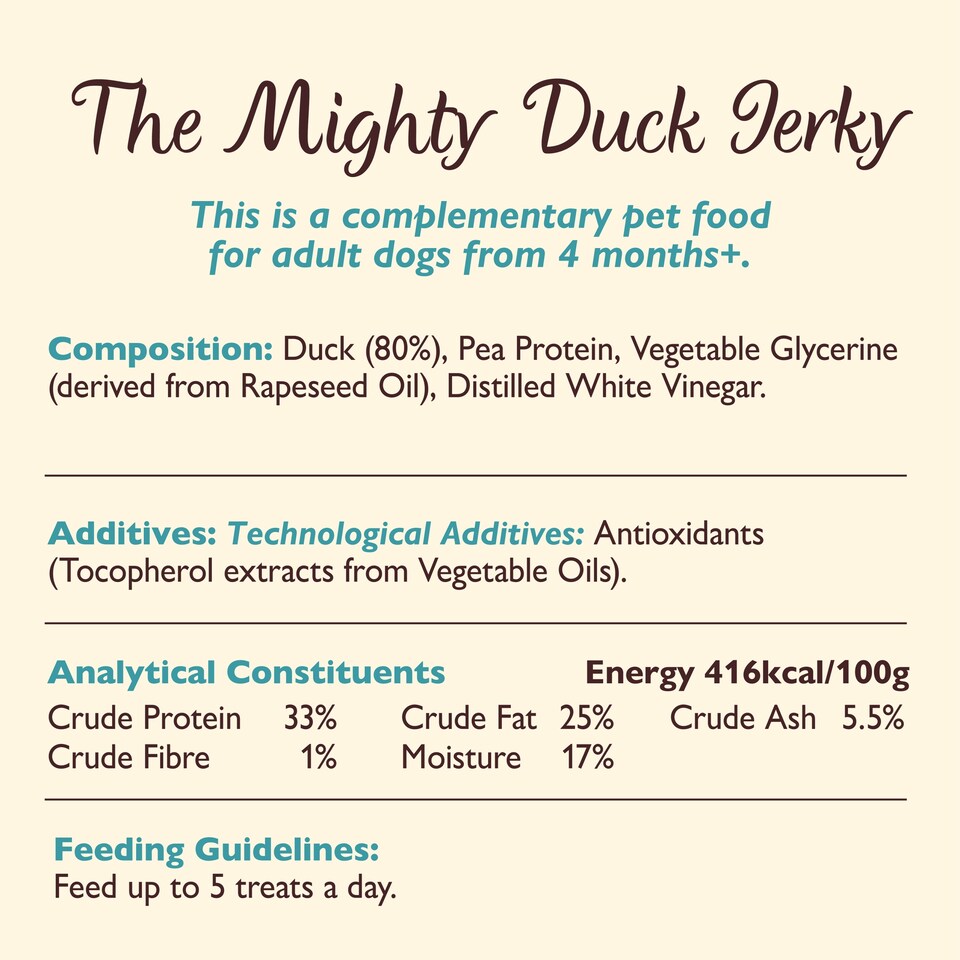 image 1 of Lilys Kitchen Duck Mini Jerky Dog Food 70G