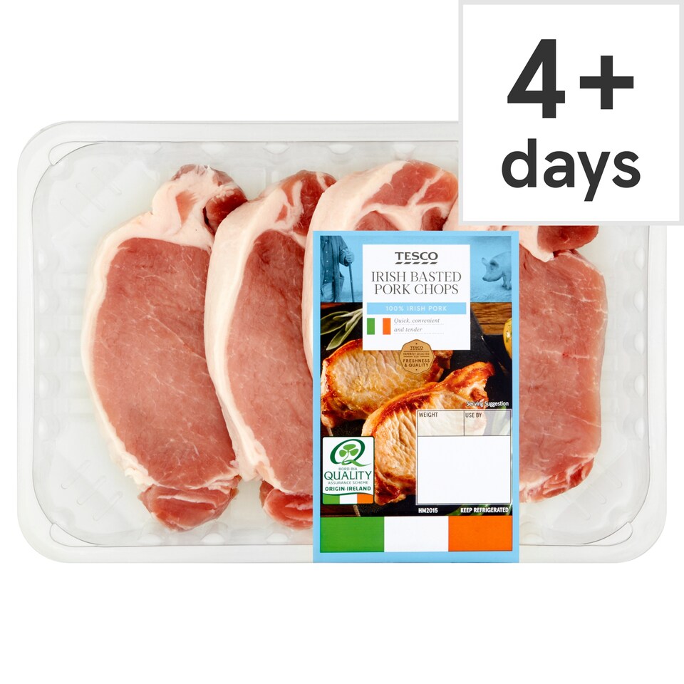 Tesco Irish Basted Pork Chops 530G