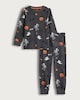 image 1 of F&F Unisex Pure Cotton Glow in the Dark Halloween Print Pyjama Set in Multi