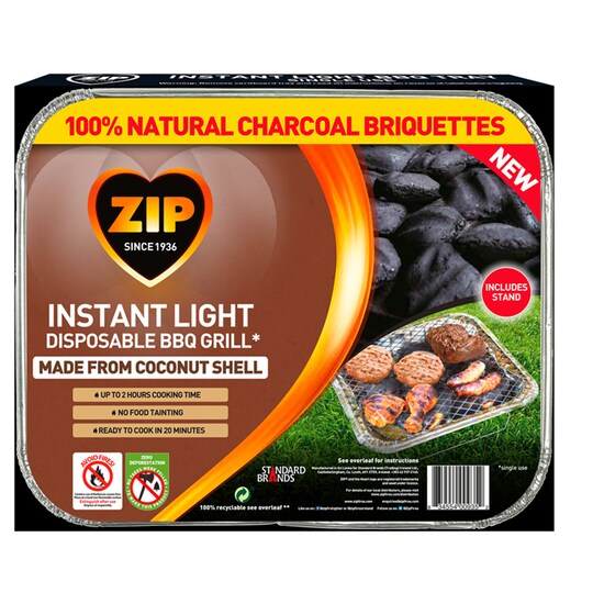 Zip Coconut Disposable Charcoal Bbq Tesco Groceries