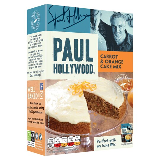 Paul Hollywood Carrot & Orange Cake Mix 350G Tesco Groceries