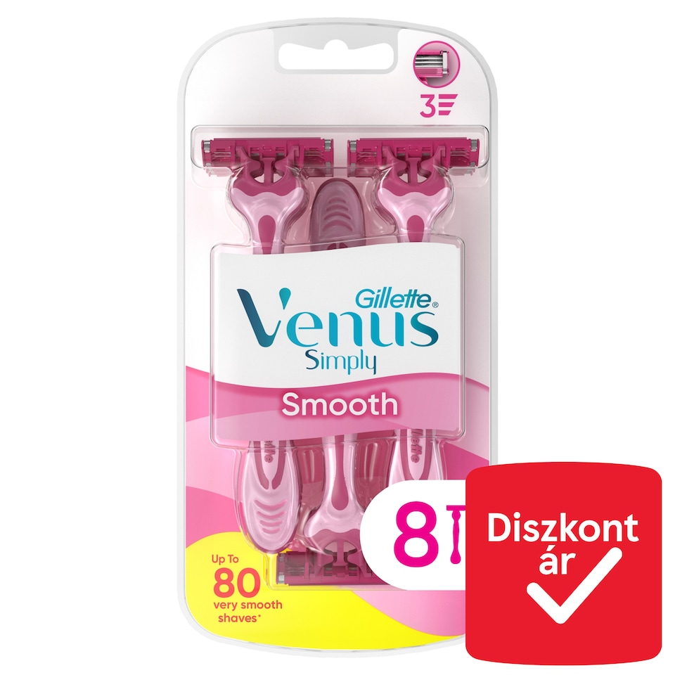 Gillette Venus Comfort Smooth Eldobható Borotva, 8 Db/Csomag  1. kép
