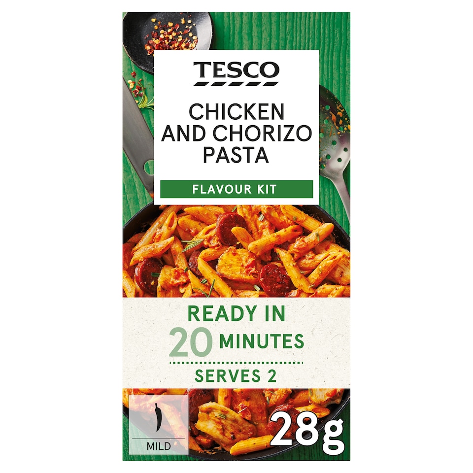 Tesco Chicken Chorizo Pasta Flavour Kit 28g