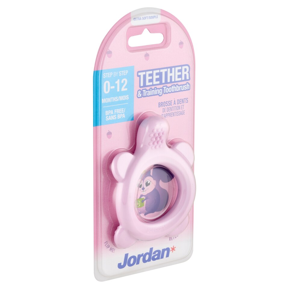 image 1 of Jordan Extra Soft Teether and Training Tootbrush 0-12 Months