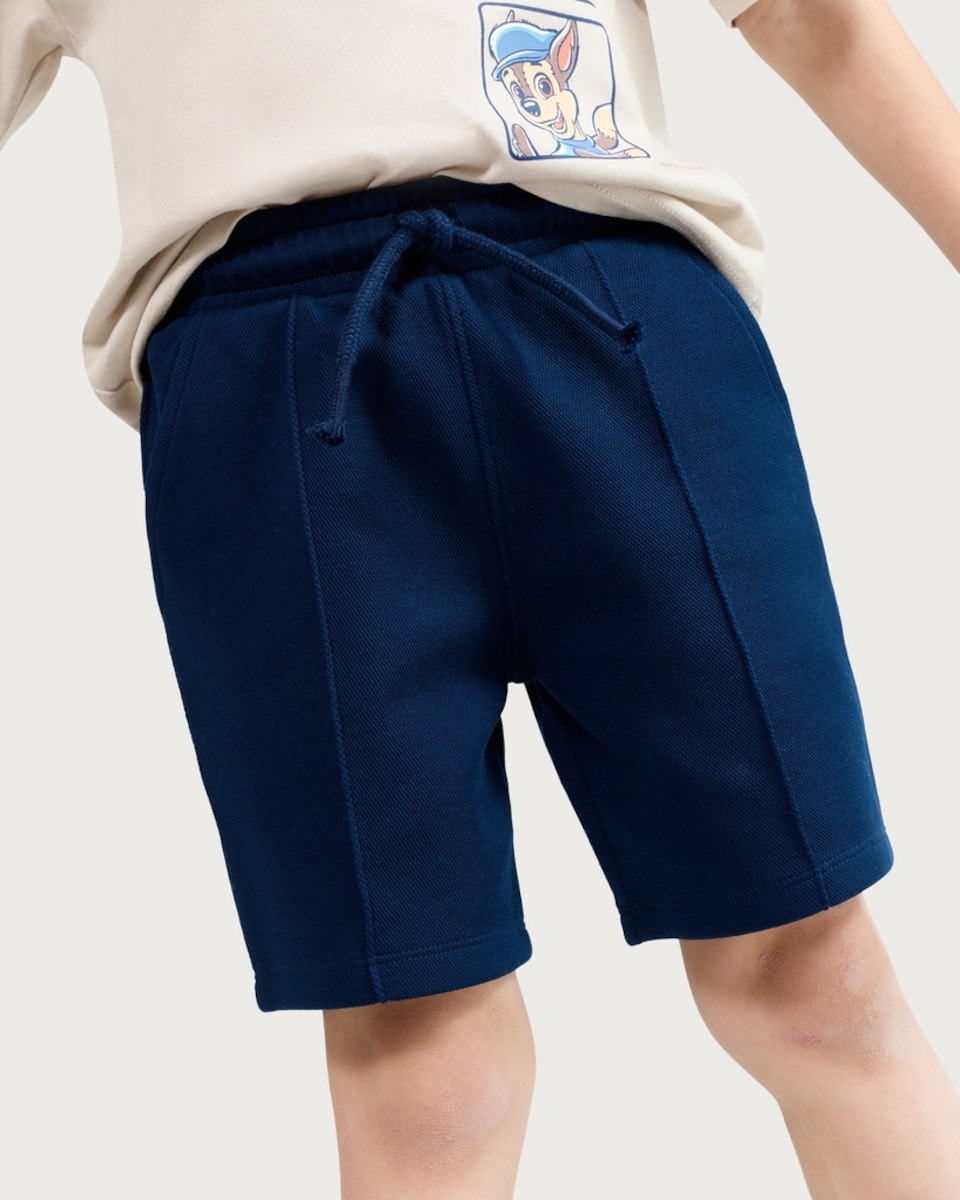 image 1 of F&F Boys Cotton Rich Drawstring Shorts in Navy