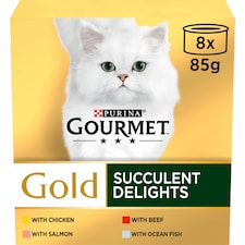 Gourmet Gold Succulent Delights Cat Food 8x85g