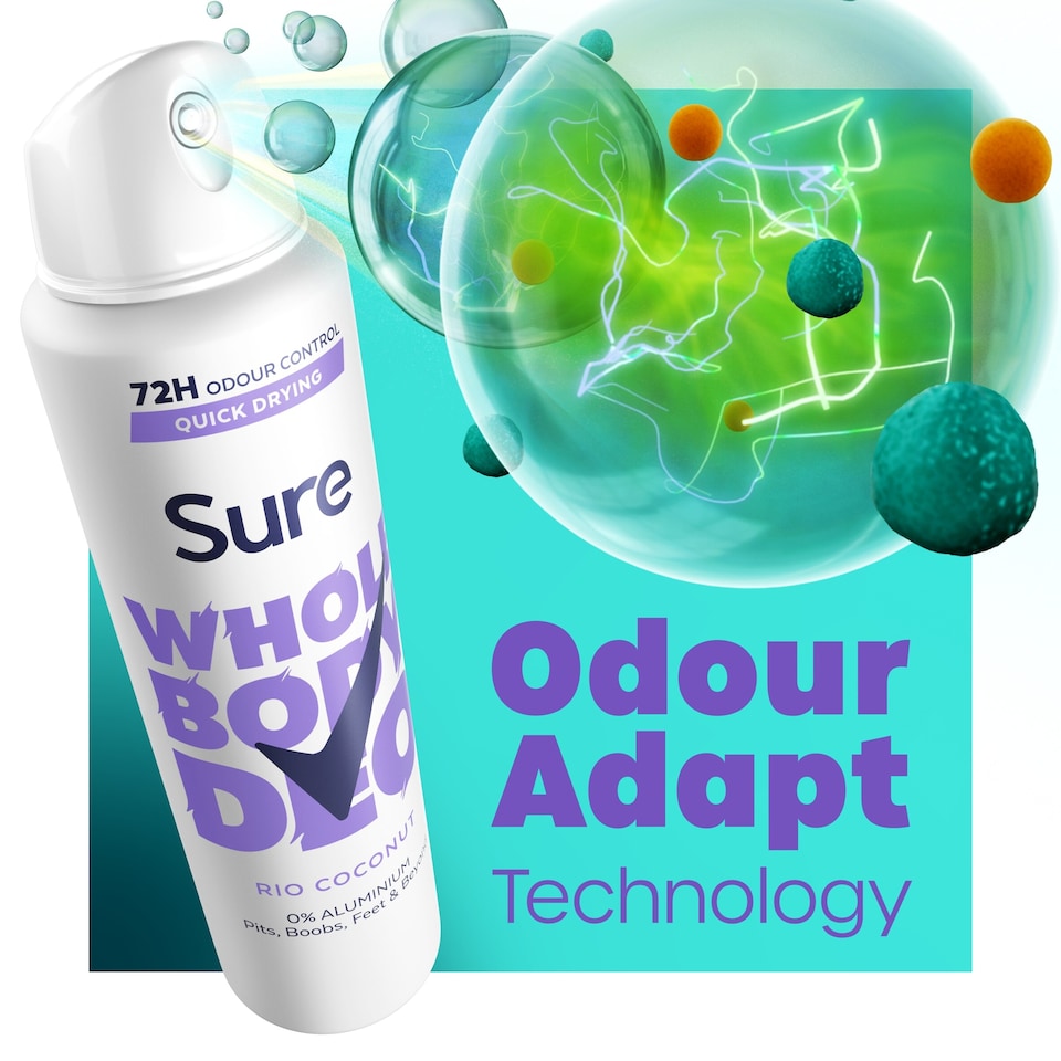 image 1 of Sure Women Rio Coconut 72h Whole Body Deodorant Odour Control Spray 150ml