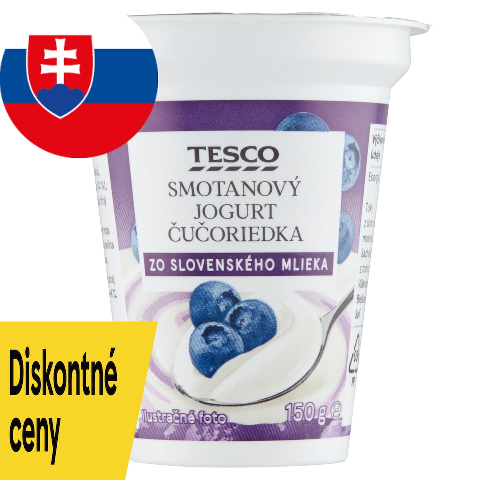 obrázok 1 z Tesco Smotanový jogurt čučoriedka 150 g