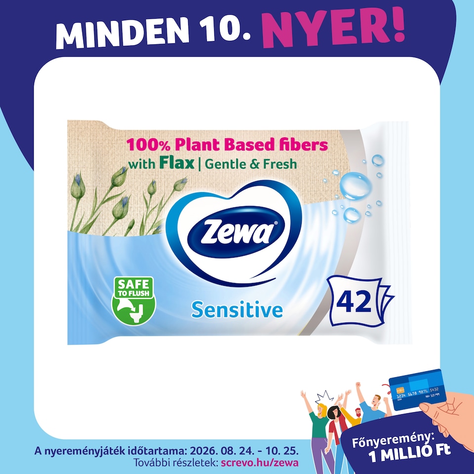 Zewa Sensitive nedves toalettpapír 42 db  1. kép