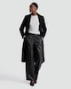image 2 of F&F Tailored Lined Longline Coat in Black