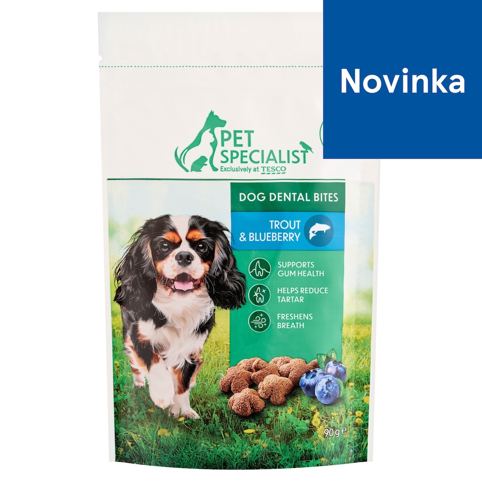 Pet Specialist Dog Dental Bites Trout & Blueberry 90 g