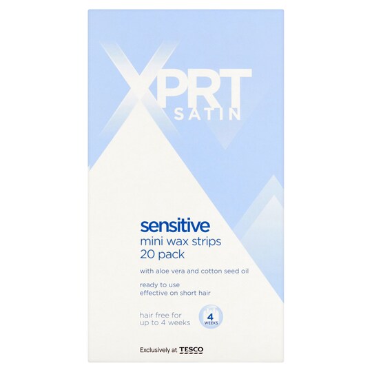 Xprt. Satin Sensitive Mini Wax Strips 20 Pack Tesco Groceries
