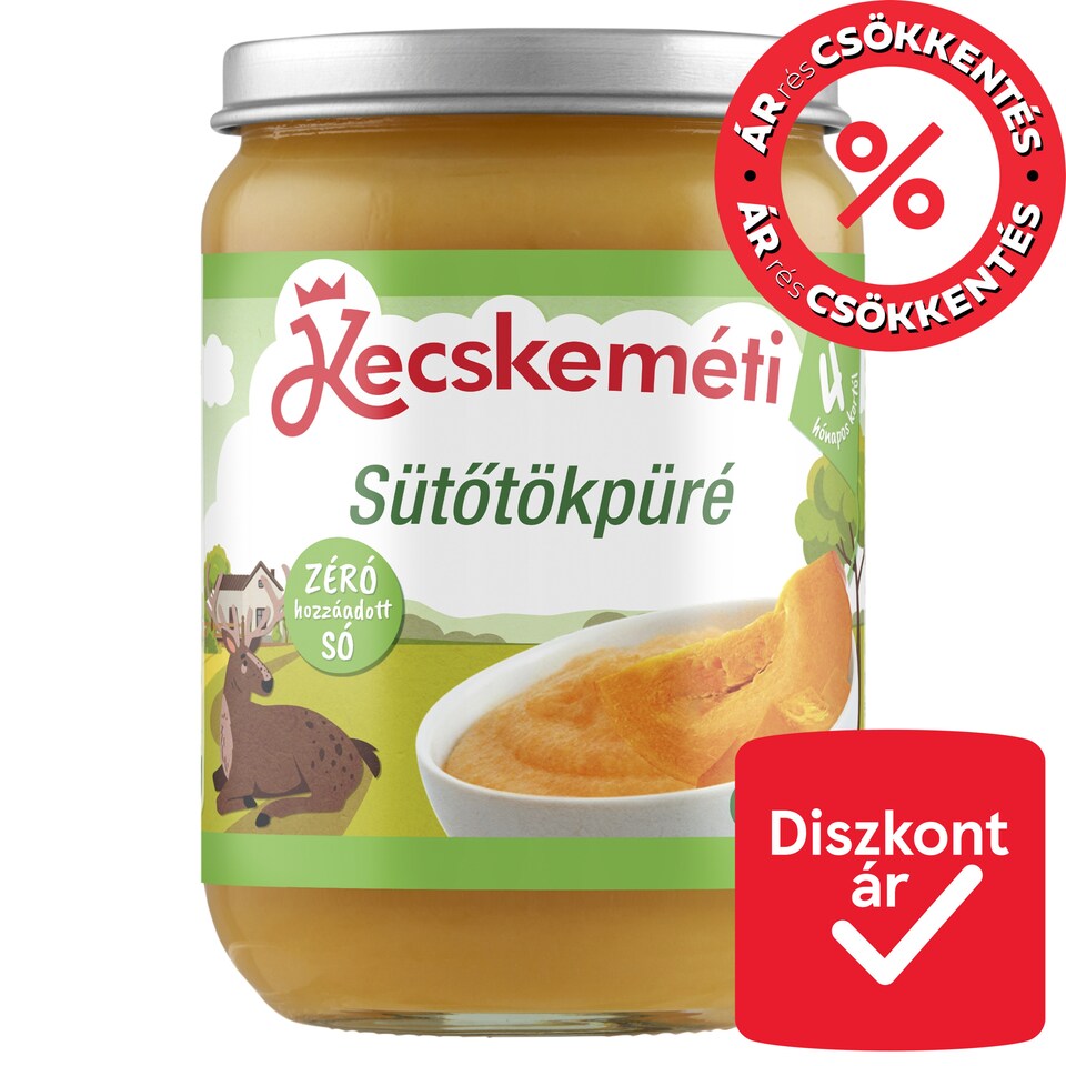 Kecskeméti sütőtökpüré főzelék a babának 4 hónapos kortól 190 g