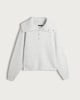 image 4 of F&F Ribbed Knit Button Collar Jumper with Wool in Grey