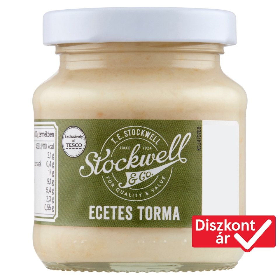 Stockwell & Co. reszelt, ecetes torma 140 g