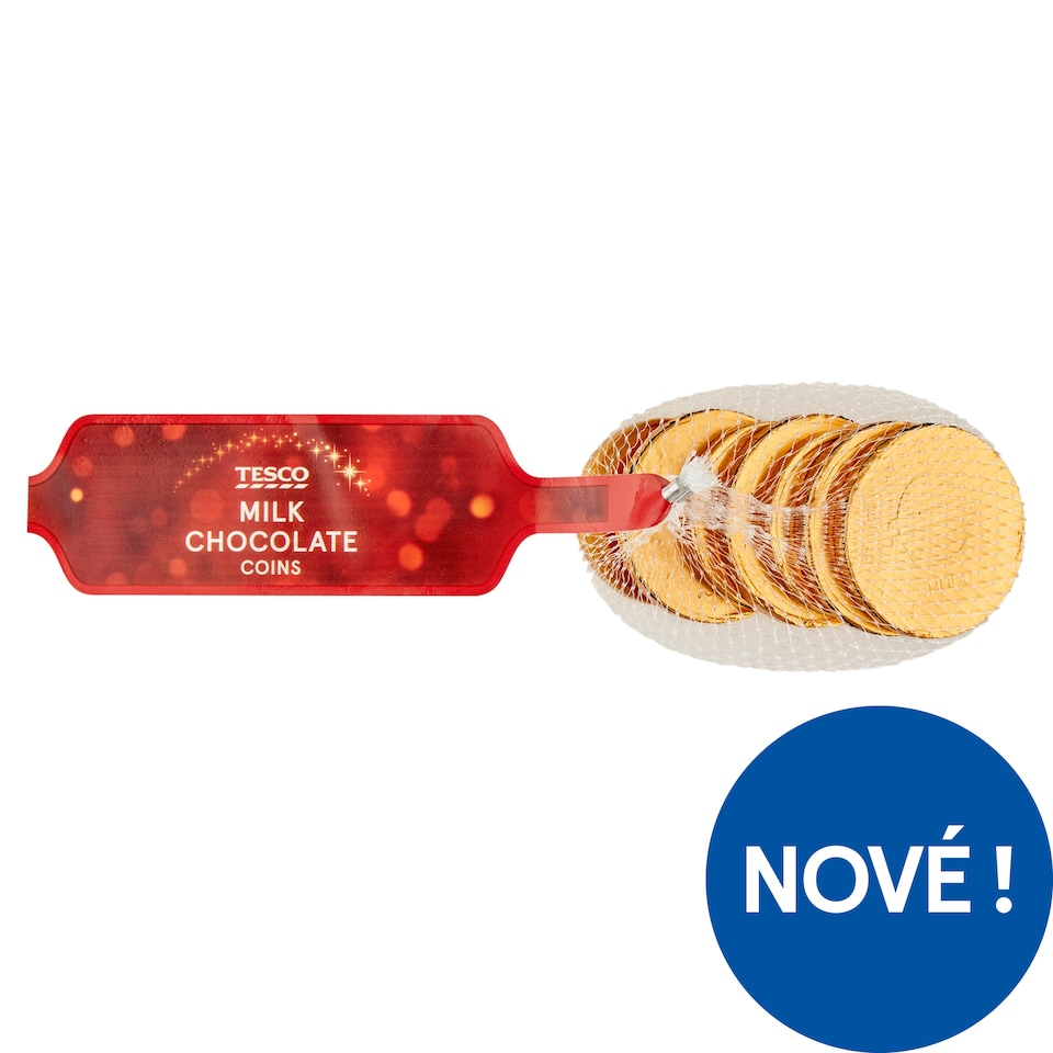 Tesco Mléčná čokoláda mince 62g