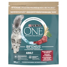 Purina One Complete Pet Food for Adult Cats Rich in Beef 800 g