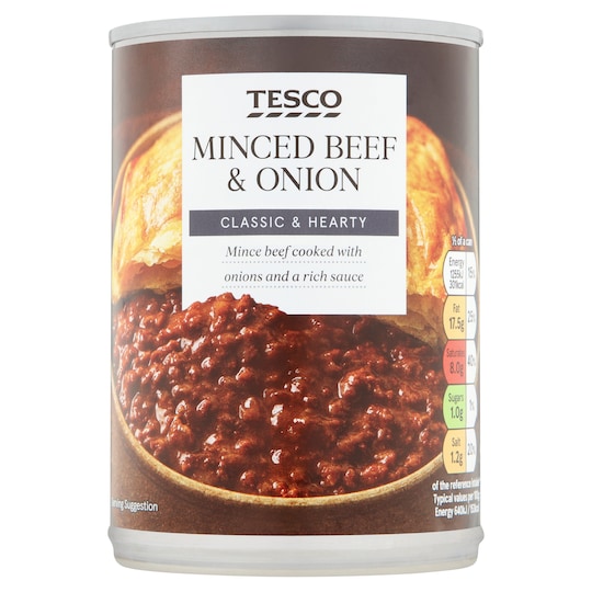 Tesco Minced Beef With Onion 392G Tesco Groceries