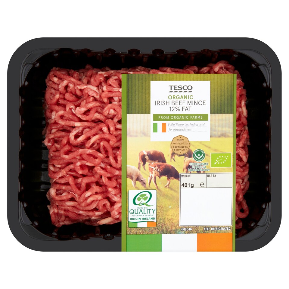 Tesco Organic Irish Beef Mince 401G