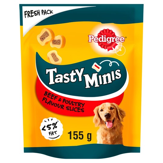 Pedigree Chewy Tasty Minis Dog Treats 155G Tesco Groceries