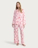 image 2 of F&F Satin Bow Print Shirt and Trousers Pyjamas in Pink