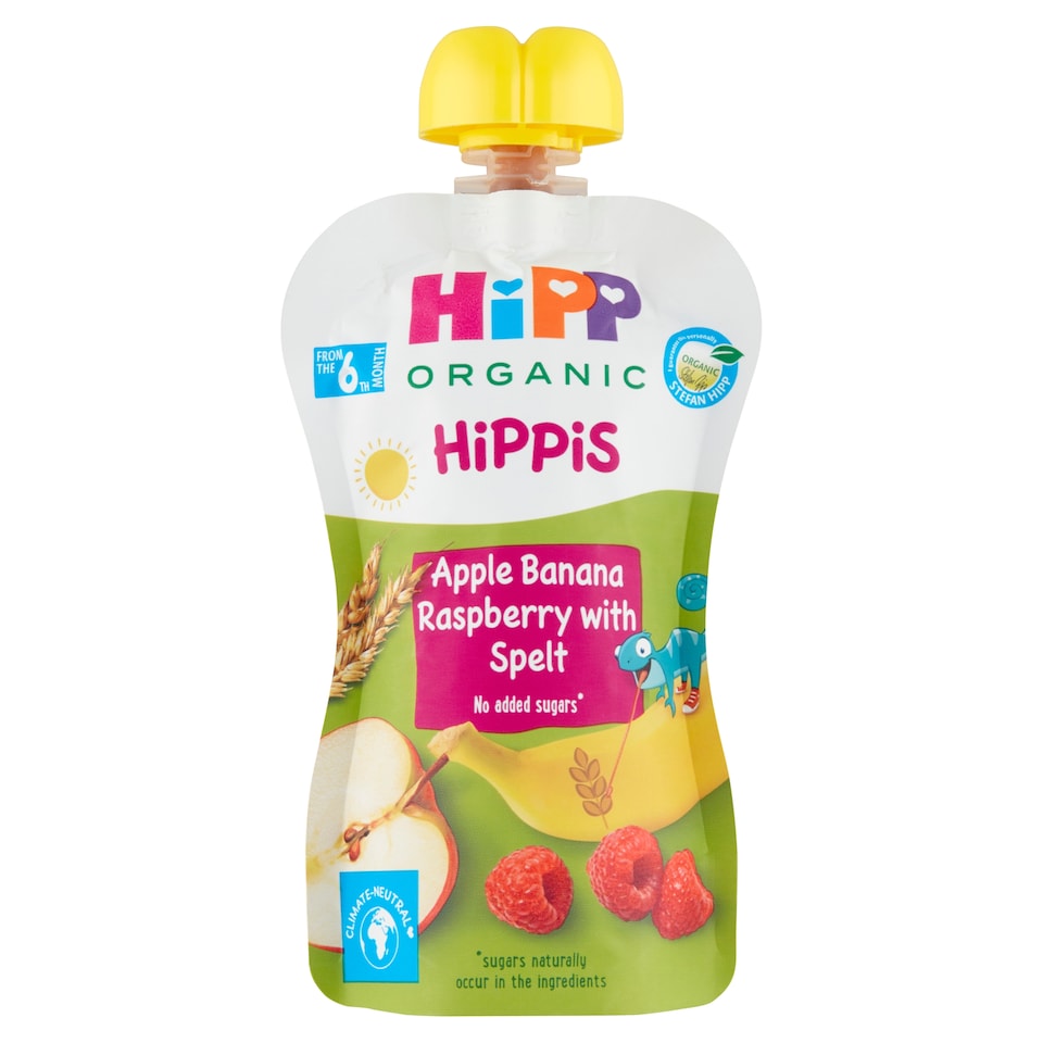 HiPP HiPPiS Organic Apple Banana Raspberry with Spelt 100 g