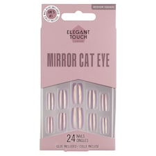 Elegant Touch Mirror Cat Eye Medium Square Nails Set 