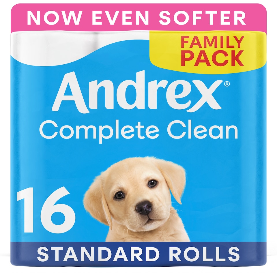 image 1 of Andrex Complete Clean Toilet Roll 16 Rolls