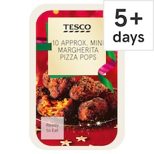 Tesco 10 Mini Margherita Pizza Pops 180g