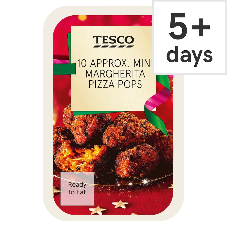 Tesco 10 Mini Margherita Pizza Pops 180g