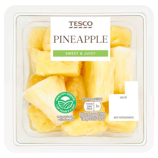 Tesco Pineapple Chunks 270G Tesco Groceries