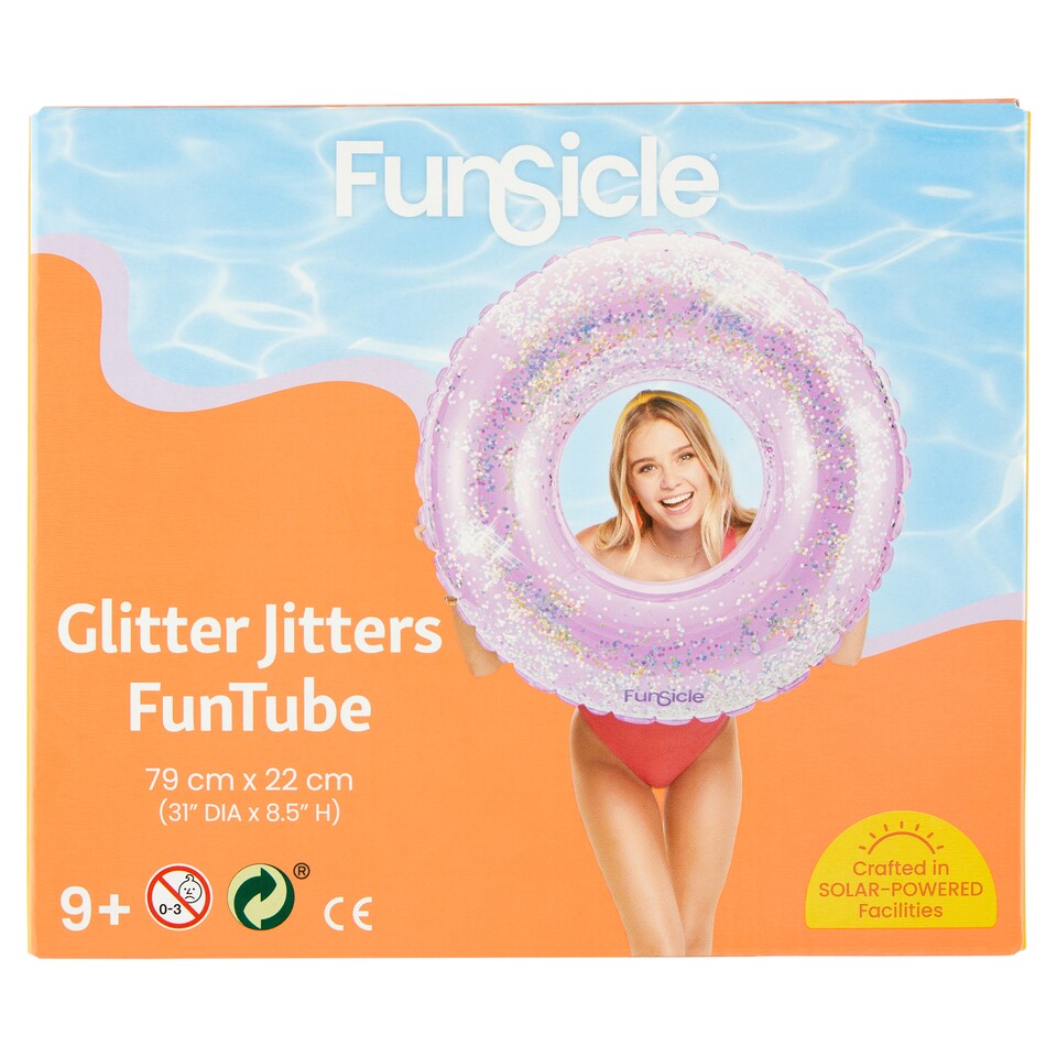 Funsicle FunTube csillogó-vibráló úszógumi 79 cm x 22 cm
