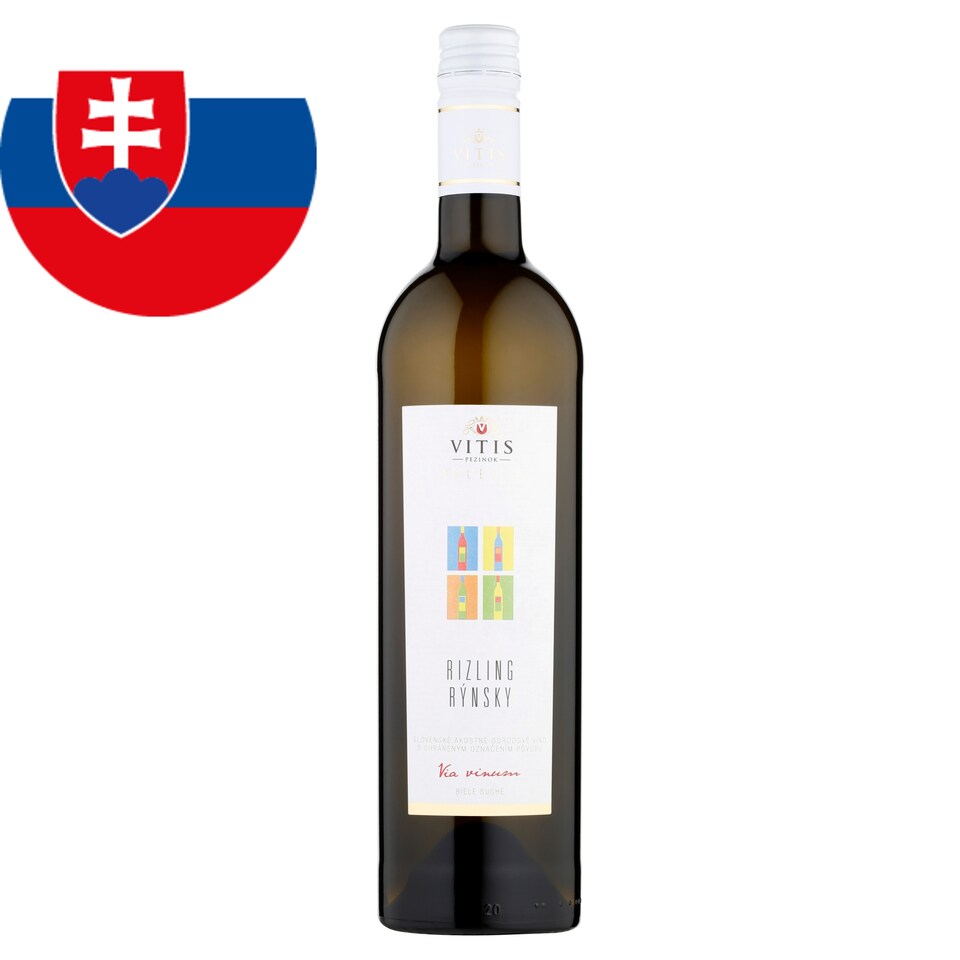 Vitis Pezinok Galéria Rizling rýnsky akostné odrodové víno biele suché 0,75 l