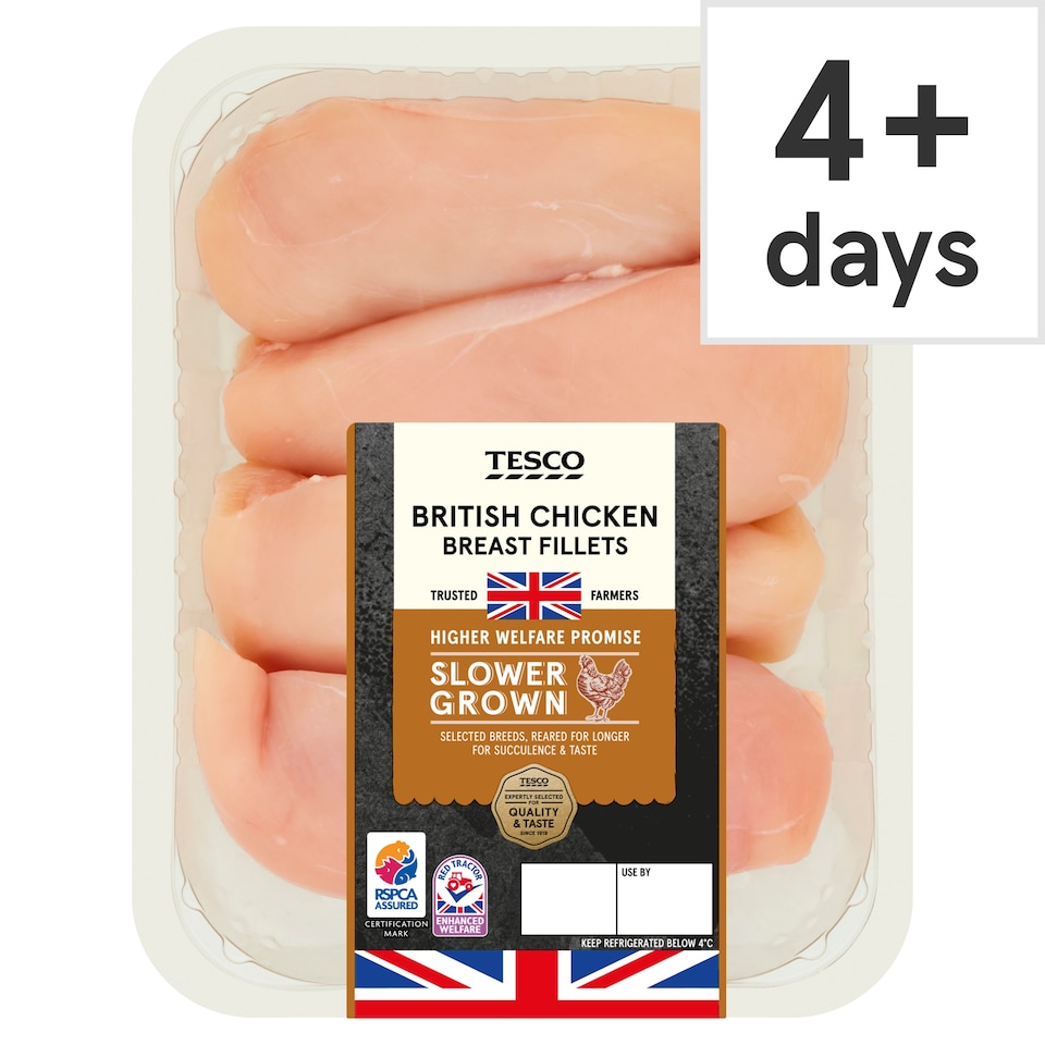 Tesco Slower Grown Chicken Breast Fillets 650g